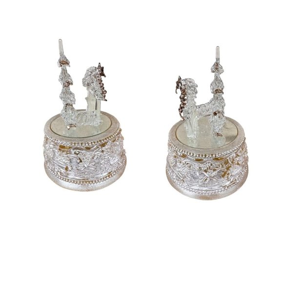 VTG Roman  Inc Crystal Nativity Scene Music Box Silent Night Christmas T… - Picture 10 of 12